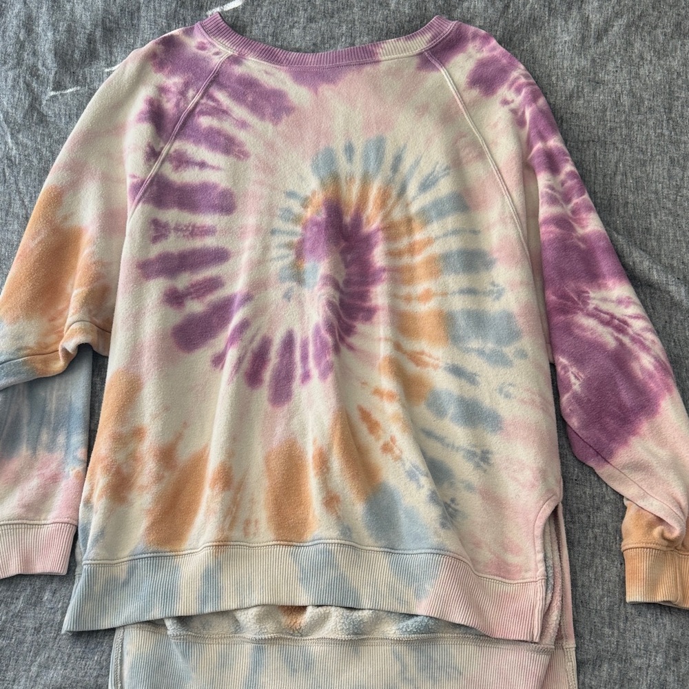 American Eagle Outfitters Tie-Dye Sweatshirt - Purple, Orange, Blue